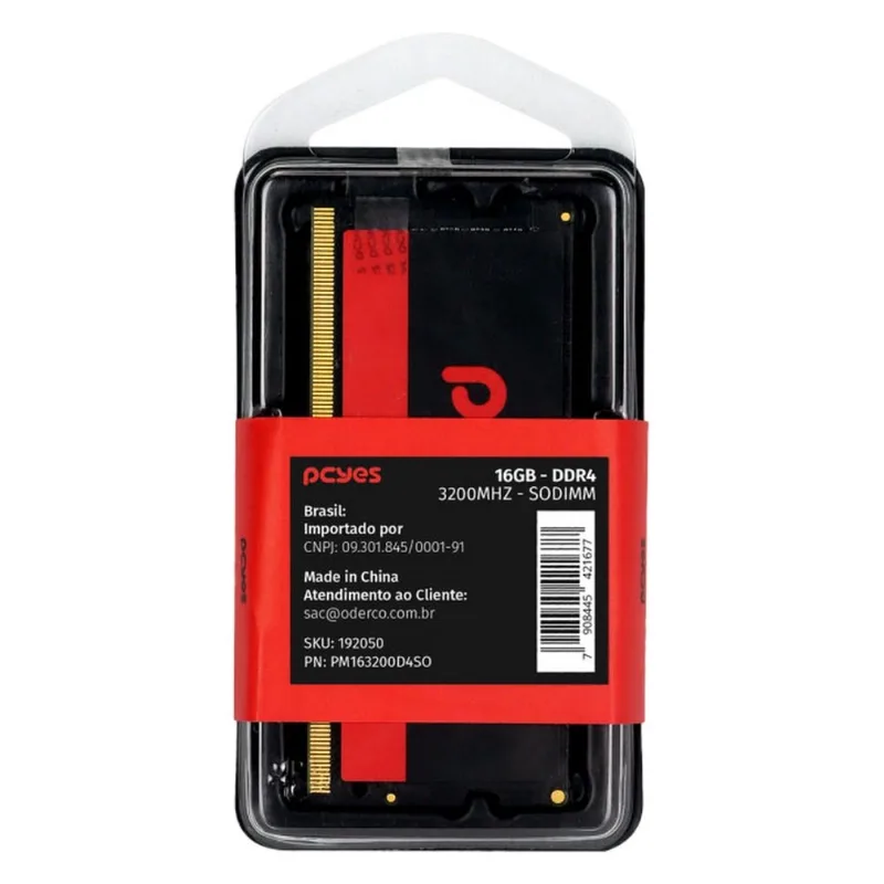 Memória Para Notebook DDR4 16GB 3200MHZ Pcyes SODIMM PM163200D4SO (MP)