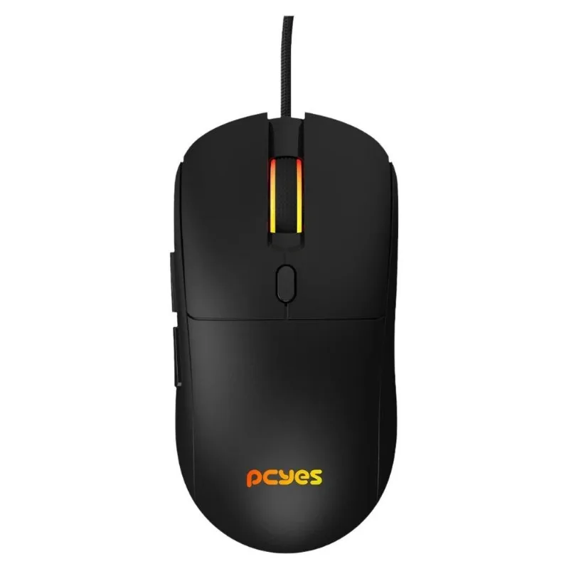Mouse Gamer PCYES Basaran Black Vulcan RGB 12400DPI Preto PMGBRBV (MP)