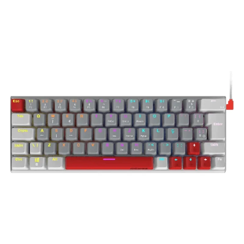 Teclado Gamer Mecânico PCYES Kuromori Black Vulcan 60% RGB Switch Blue PTKM60BL (MP)