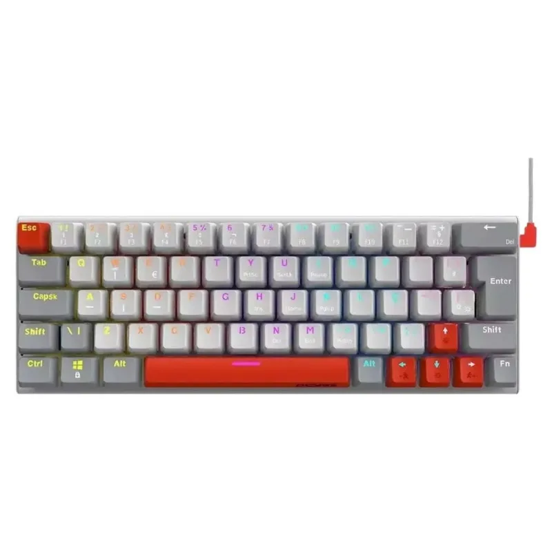 Teclado Gamer Mecânico PCYES Kuromori White Ghost Outemu Blue PTKMWG60BL (MP)