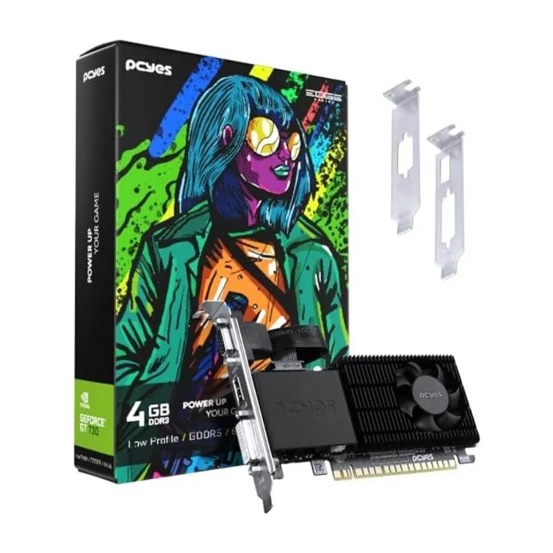 Placa De Vídeo Pcyes GT 730 PVGT730GB4PE 4GB GDDR5 NVIDIA (MP)