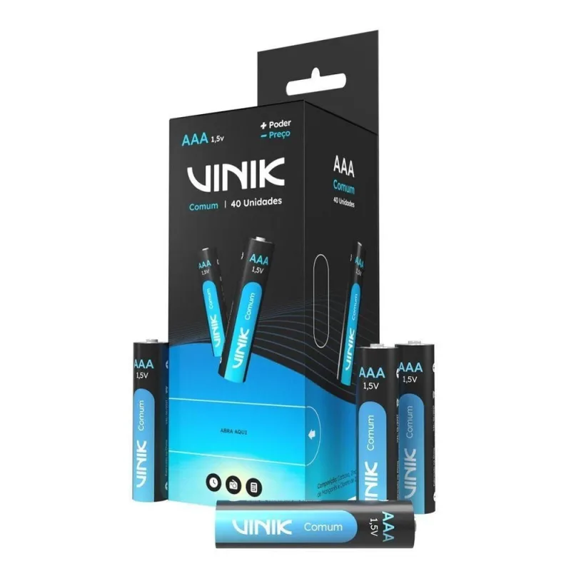 Pilha Comum Aaa Tubo C/ 40 - VINIK