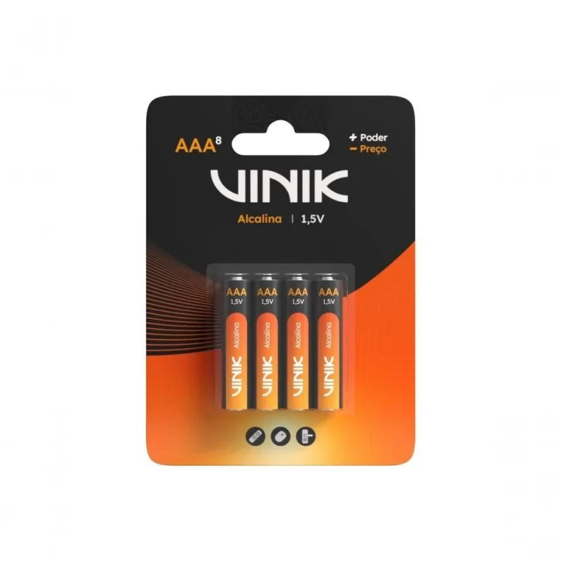 Pilha Alcalina Aaa C-8 1.5v - VINIK - Casa E Construção