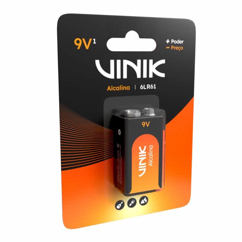 Pilha Alcalina 9V Vinik - VINIK - Casa E Construção