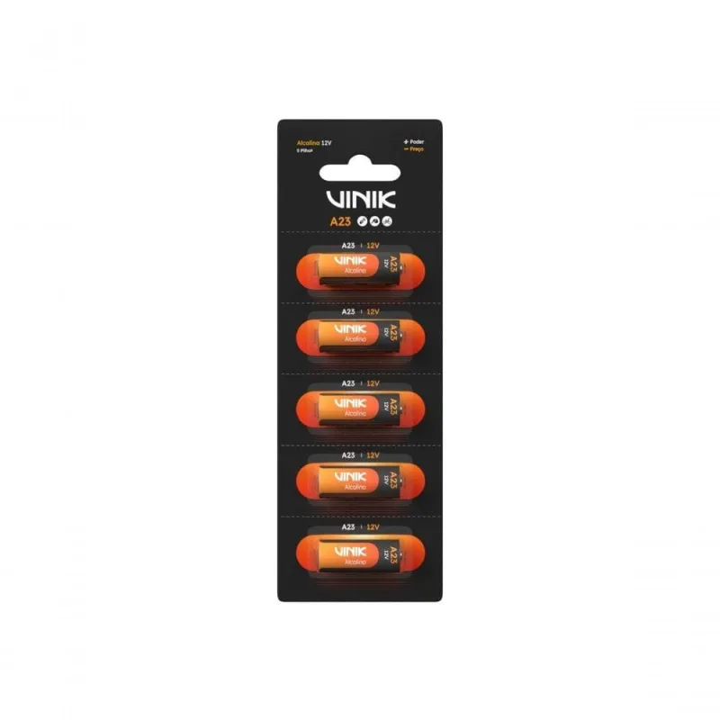 Bateria Alcalina A23 12V para Controles Remotos e Brinquedos Cartela C5 Vinik - Vinik - Brinquedos