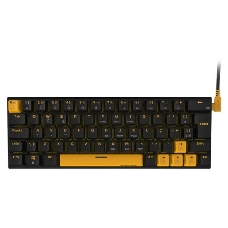 Teclado Gamer Mecânico PCYES 60% Switch Red Gjost Kuromori Black Voyager Edition KMVY60RD (MP)