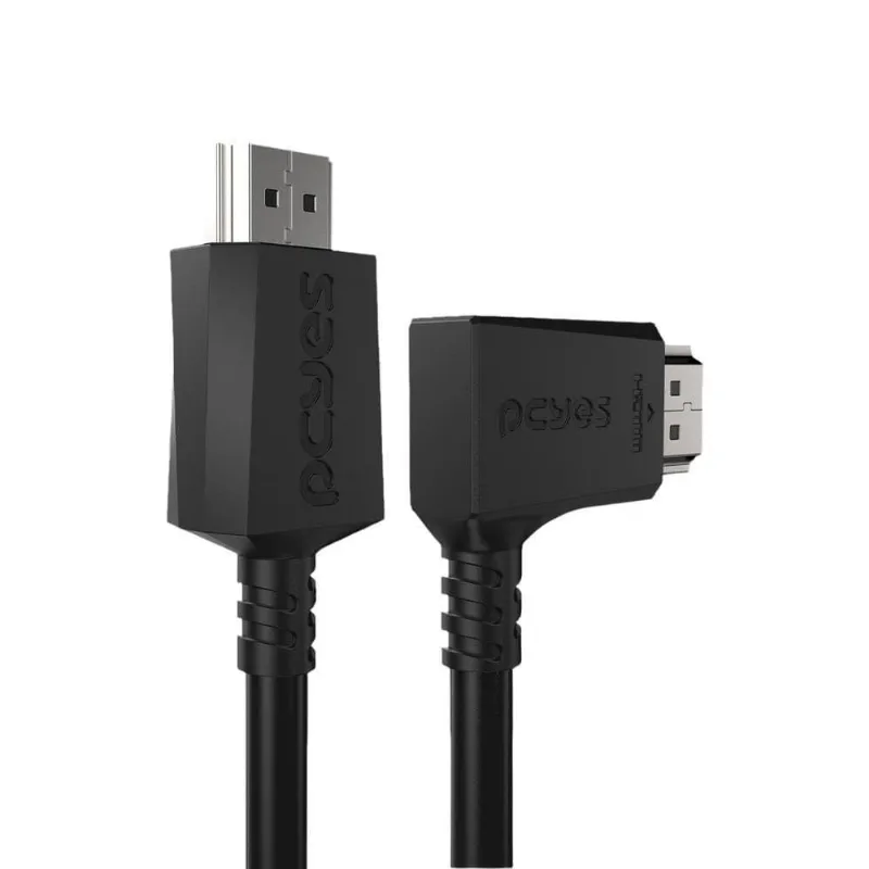 Cabo Hdmi 2.1 Conec.90º Horizontal - Preto - 1 Metro - Phm21-1h-pvc01
