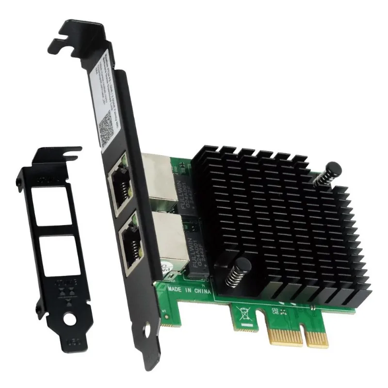 Placa De Rede Wi-fi Pcyes - 2 Portas Lan Rj45 - Cat5 Utp - 1000mbps - Pci Express - Lc1000-2p