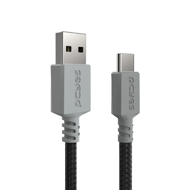 Cabo Usb A 2.0 Macho P/ Usb Tipo-c - Conec. Cinza - P/ Ps5 - 3m - Nylon - Cbpy03c - PCYES - áudio