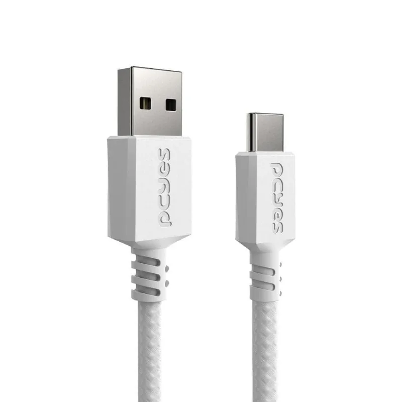 Cabo Usb A 2.0 Macho P/ Usb Tipo-c - Branco - 2 Metros - Nylon - Cbpy03b