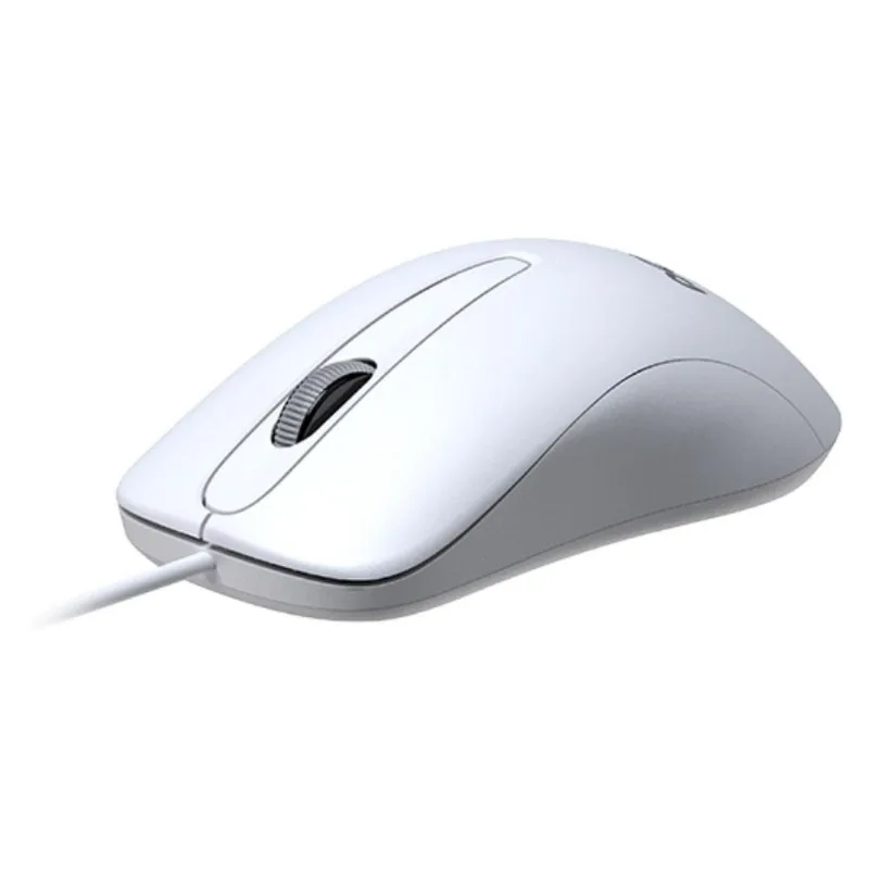 Mouse Com Fio PCYES Soft Branco E Cinza PCOSF2W (MP)