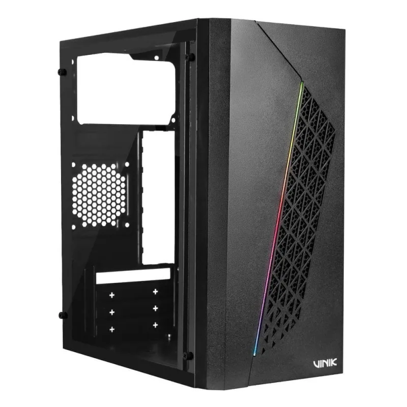 Gabinete Gamer Beam GGBACBK Mid Tower Micro ATX Mini ITX com Iluminação RGB Preto - VINIK - Informática