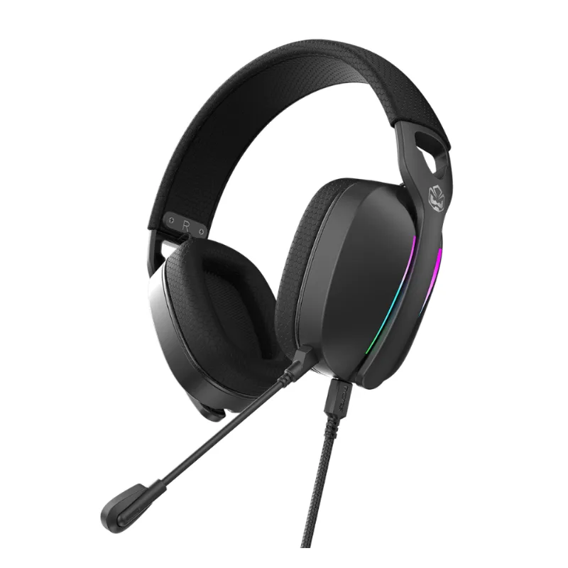 Headset Gamer PCYES Nowy Black Vulcan USB Surround HGNW40BV Preto (MP)