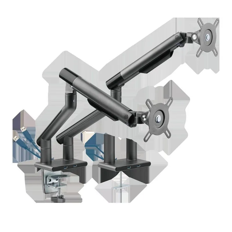 Suporte Articulado para Monitores com Mola 2 Telas 17-32 Polegadas com 2x USB Pcyes - pcyes - Informática