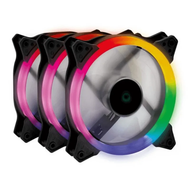 Kit 3 Cooler Fan Vinik V-Ring 5.0 Full Halo LED 120mm Preto (MP)