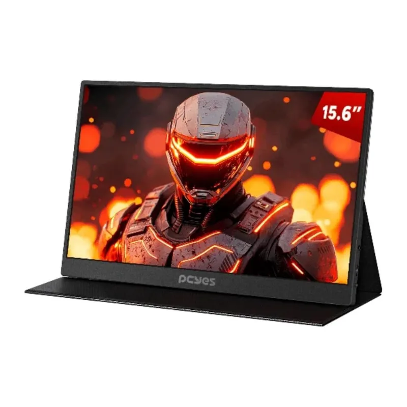 Monitor Portátil Led 15.6" Pcyes Quartzo Q15F Full HD IPS 60HZ 5MS HDMI USB Tipo C Preto PMPQ15F60BV (MP)