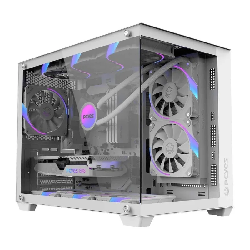 Gabinete Gamer Forcefield V2 White Ghost Mid-Tower Vidro Temperado Branco Pcyes - PCYES