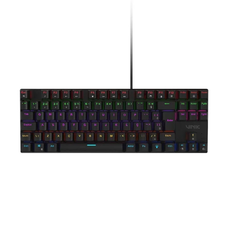 Teclado Mecanico 75% TKL Anihi ANIHI75BL Led Rainbow Switch Blue ABNT2 Vinik