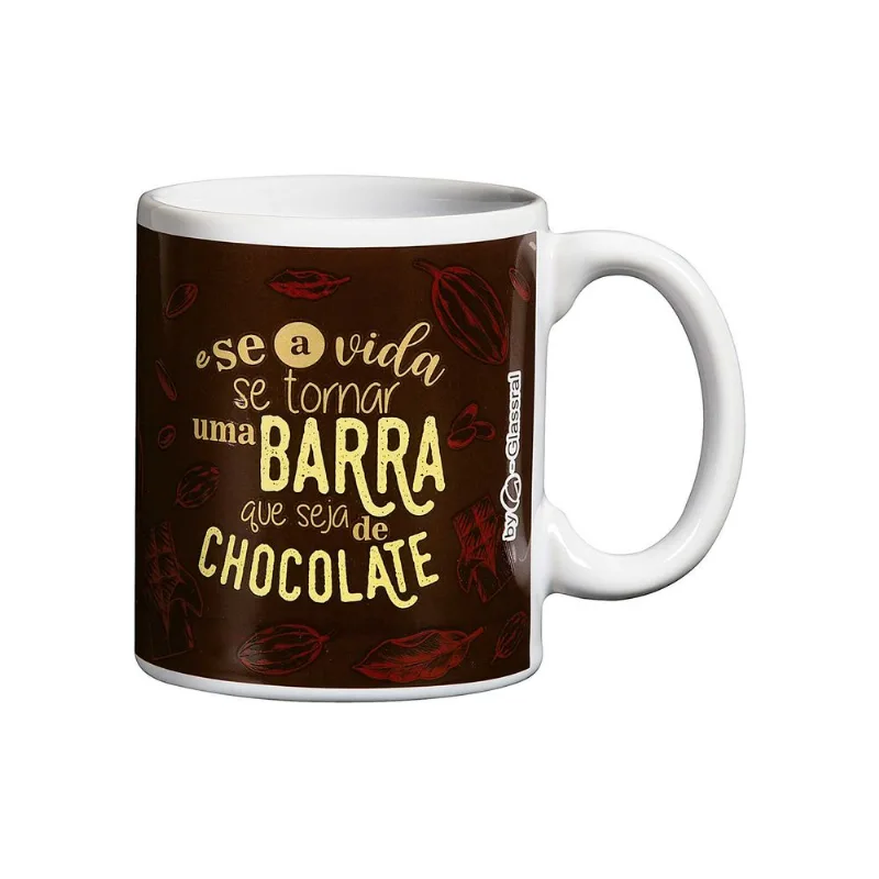 Caneca de Cerâmica Reta GR2685-Z Glassral 300ml