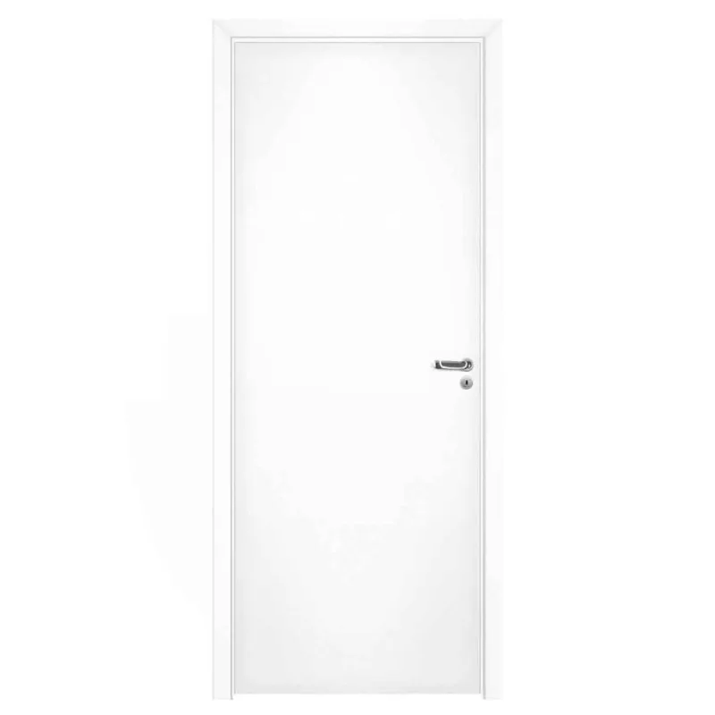 Kit Porta Completa de Giro Lisa Interna Sarrafeada Esquerda Pinhal Branca 14 x 90 x 210cm 35mm - Pinhal