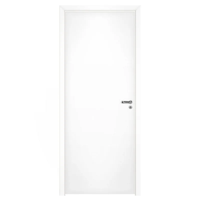 Kit Porta Completa de Giro Lisa Interna Sarrafeada Esquerda Pinhal Branca 8 x 60 x 210cm 35mm