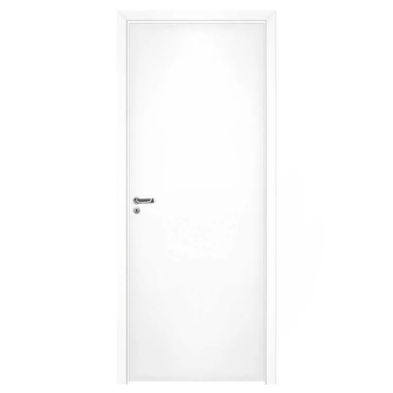 Kit Porta Completa de Giro Lisa Interna Sarrafeada Direita Pinhal Branca 14 x 80 x 210cm 35mm