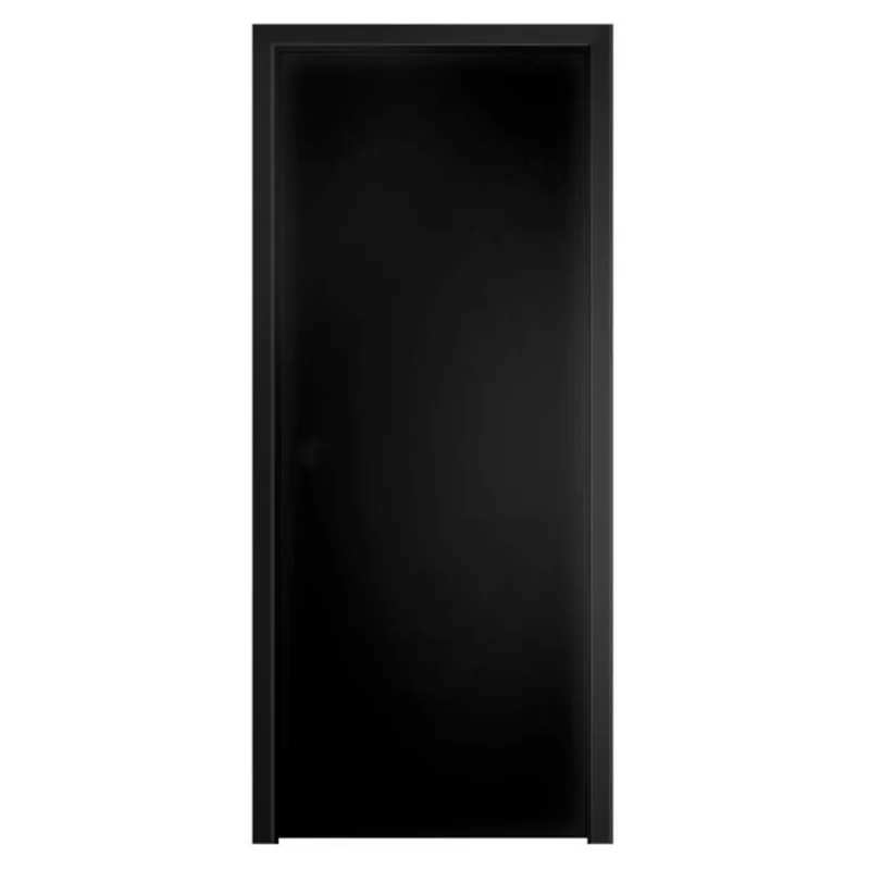 Kit Porta de Giro Lisa Interna Bondoor Direita Pinhal Preta 8 x 60 x 210cm 35mm