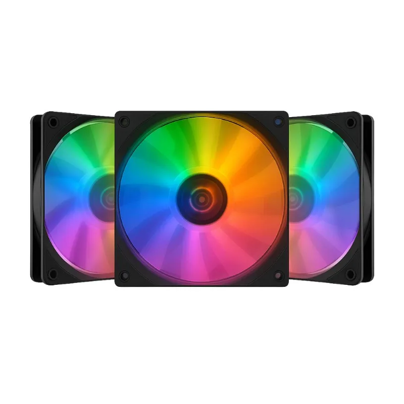 Kit 3 Fans Tgt Striker Rainbow 120mm - Tgt-stk3-blrbw