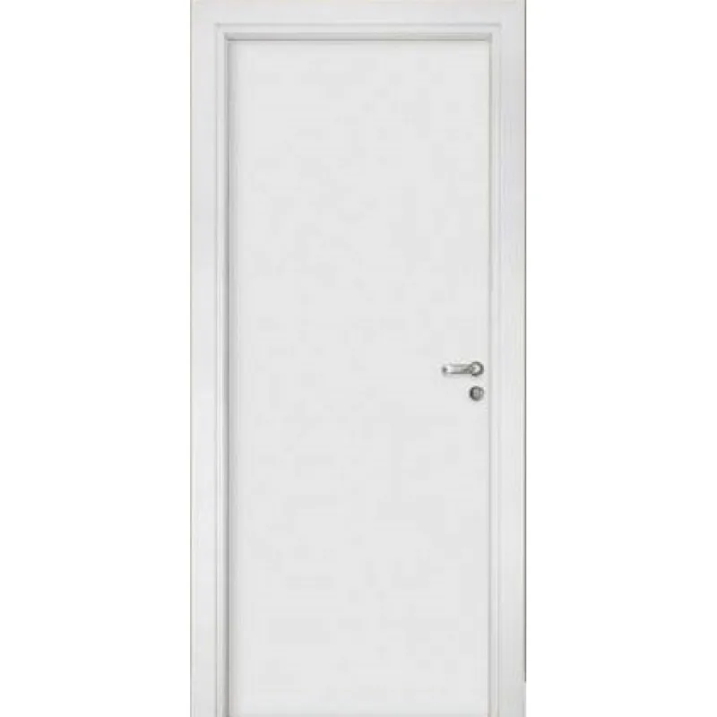 Porta de Madeira Pinus Montada Pinhal 1196 M12 65x213cm Marco Regulável 12 a 16cm Esquerda Branco UV