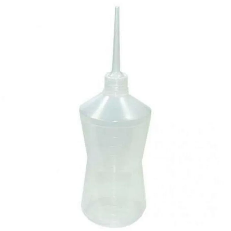 Almotolia De Plástico Transparente Bico Reto Bisnaga 500ml