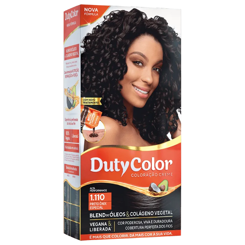 Coloração Duty Color Preto Ônix Especial - 1.110