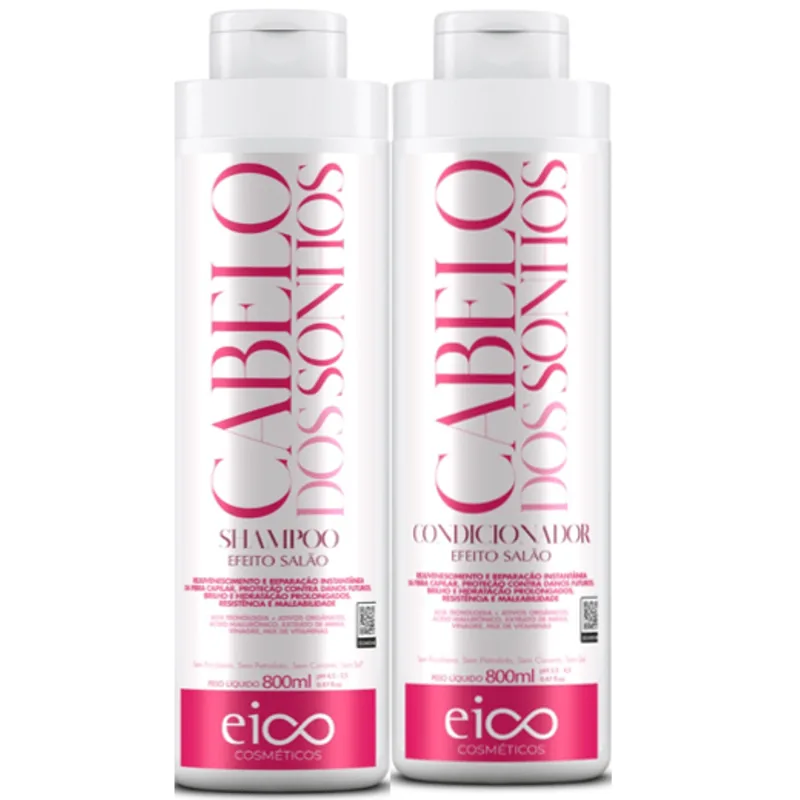 KIT EICO CABELO DOS SONHOS SHAMPOO+CONDICIONADOR 800ML