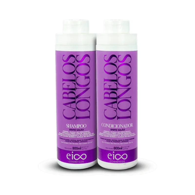 Kit Cabelos Longos Eico Shampoo 450ml + Condicionador 450ml