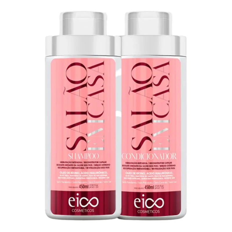 Kit Eico Salão Em Casa Shampoo 450ml + Condicionador 450ml