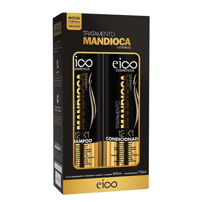 Kit Eico Vegano Mandioca Sh 800ml + Cond750ml (2 Produtos)