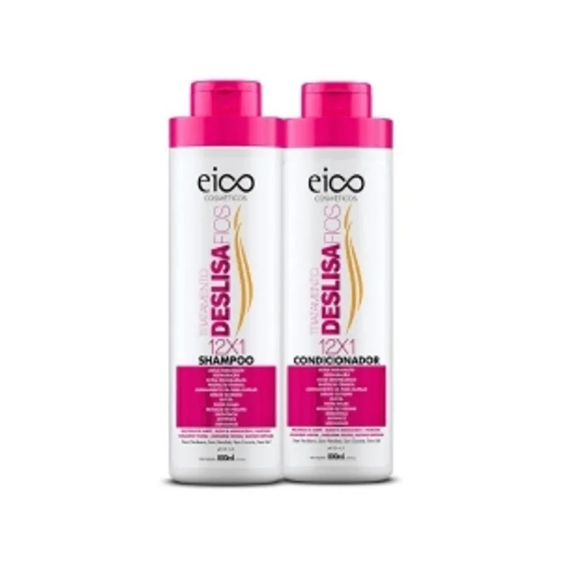 Kit Shampoo 400ml + Condicionador 400ml Deslisa Fios Eico