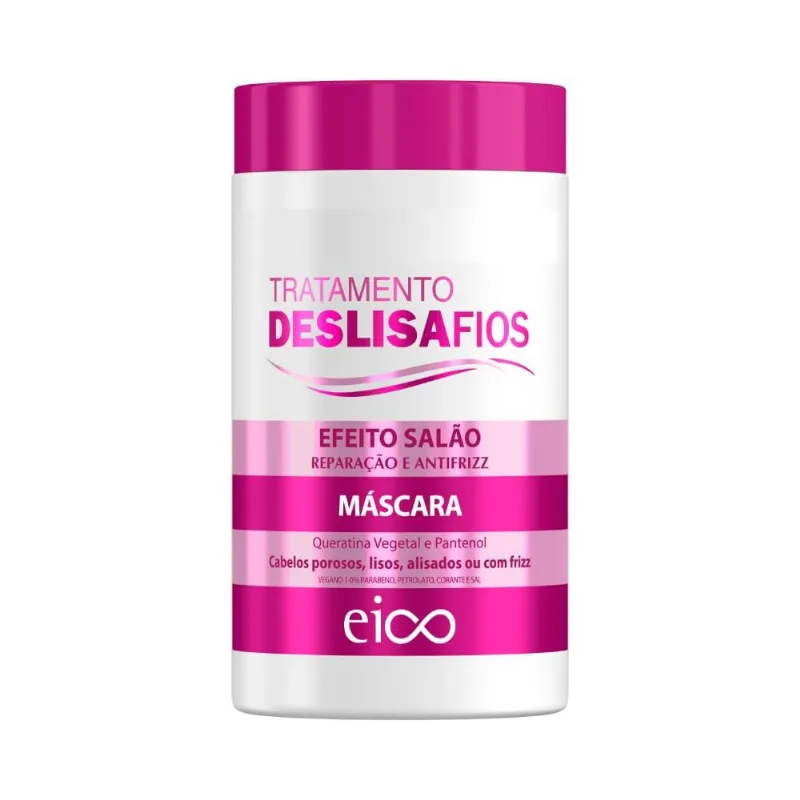 Máscara Capilar Eico Efeito Salão Deslisa Fios 1kg Máscara Eico Tratamento Desliza Fios 1000g
