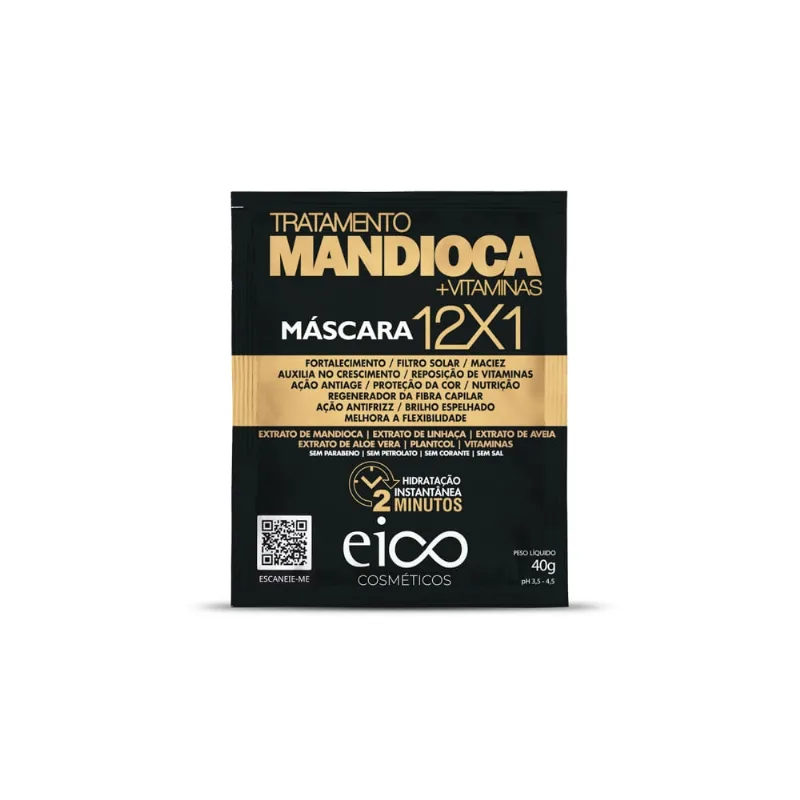 MASCARA CAPILAR EICO MANDIOCA SACHE 40G