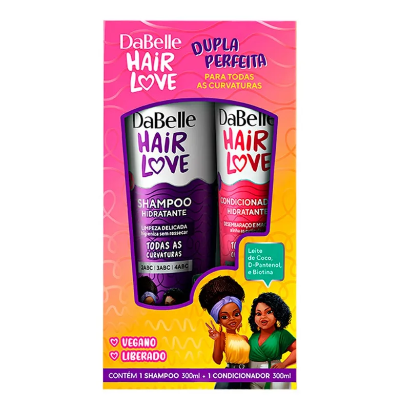 Kit Dabelle Hair Love Shampoo 300ml + Condicionador 300ml