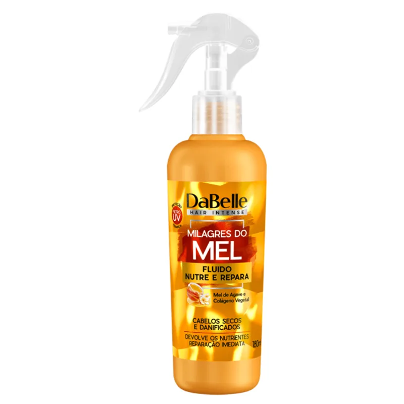 Spray Fluido Nutre e Repara Dabelle Hair Intense Milagres do Mel 180ml Borrifador