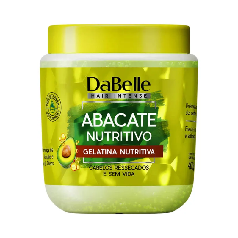 Gelatina Capilar Dabelle Abacate Nutritivo 400g Gelatina Dabelle 400g Abacate Nutritivo