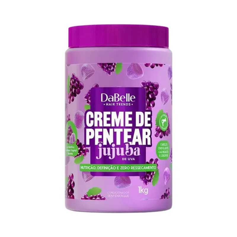 Creme de Pentear Dabelle Jujuba de Uva 1kg Cr Pent Dabelle 1kg Jujuba Uva