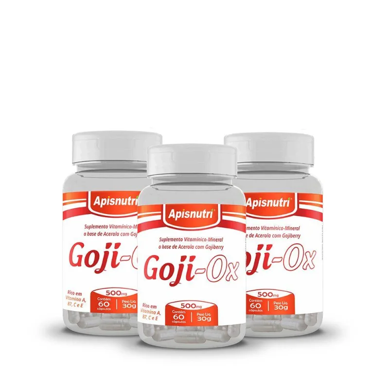Kit 3 - Goji-ox - 60 Cápsulas - Dna Verde - Não Informado
