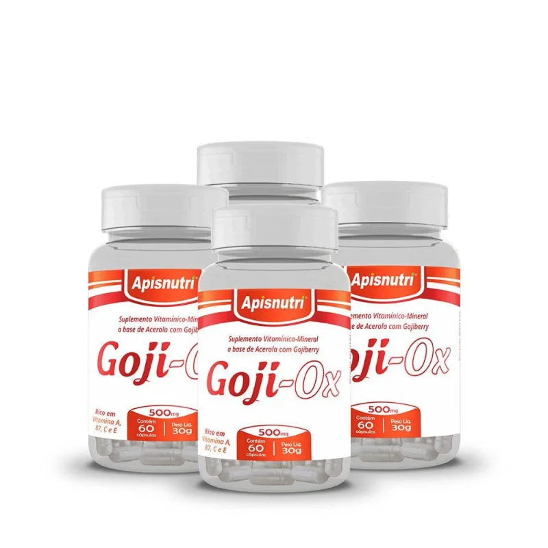 Kit 4 - Goji-ox - 60 Cápsulas - Dna Verde - Não Informado - Mercearia