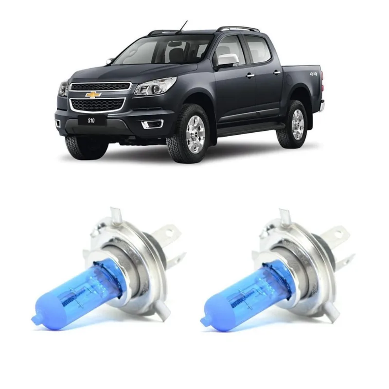 Par Lampada Branca Farol Baixo S10 2013 2014 2015 2016.