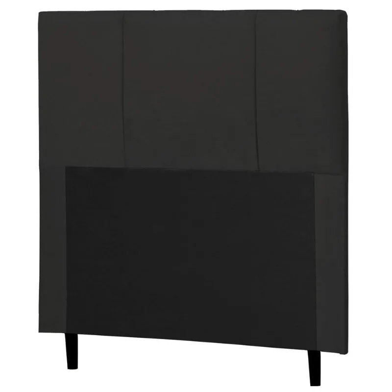 Cabeceira Donna Solteiro 90cm I02 Suede Preto - Mpozenato