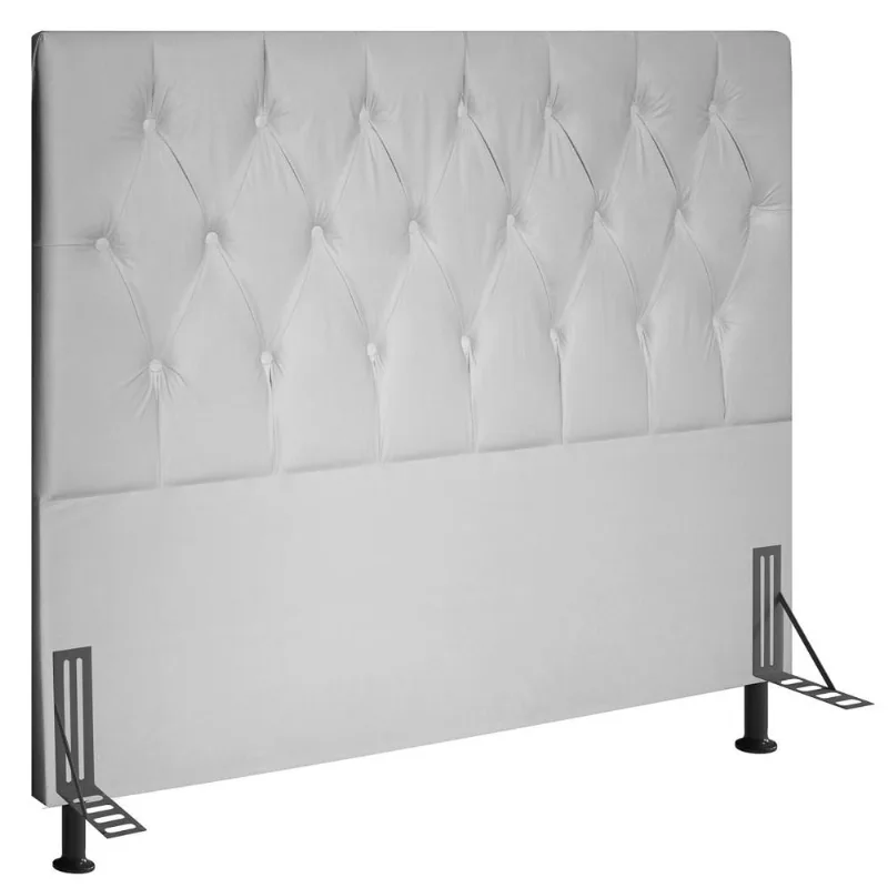 Cabeceira Cama Box Casal King 193cm D10 Topázio Corano Branco - Mpozenato