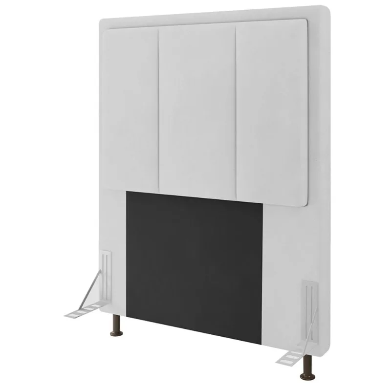 Cabeceira Cama Box Solteiro 90cm D10 Opala Corano Branco - Mpozenato