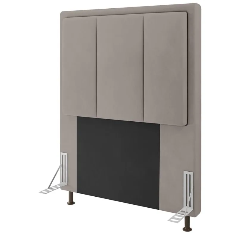 Cabeceira Cama Box Solteiro 90cm D10 Opala Suede Bege - Mpozenato