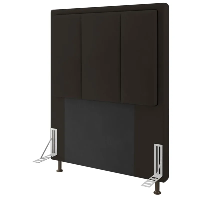 Cabeceira Cama Box Solteiro 90cm D10 Opala Suede Preto - Mpozenato
